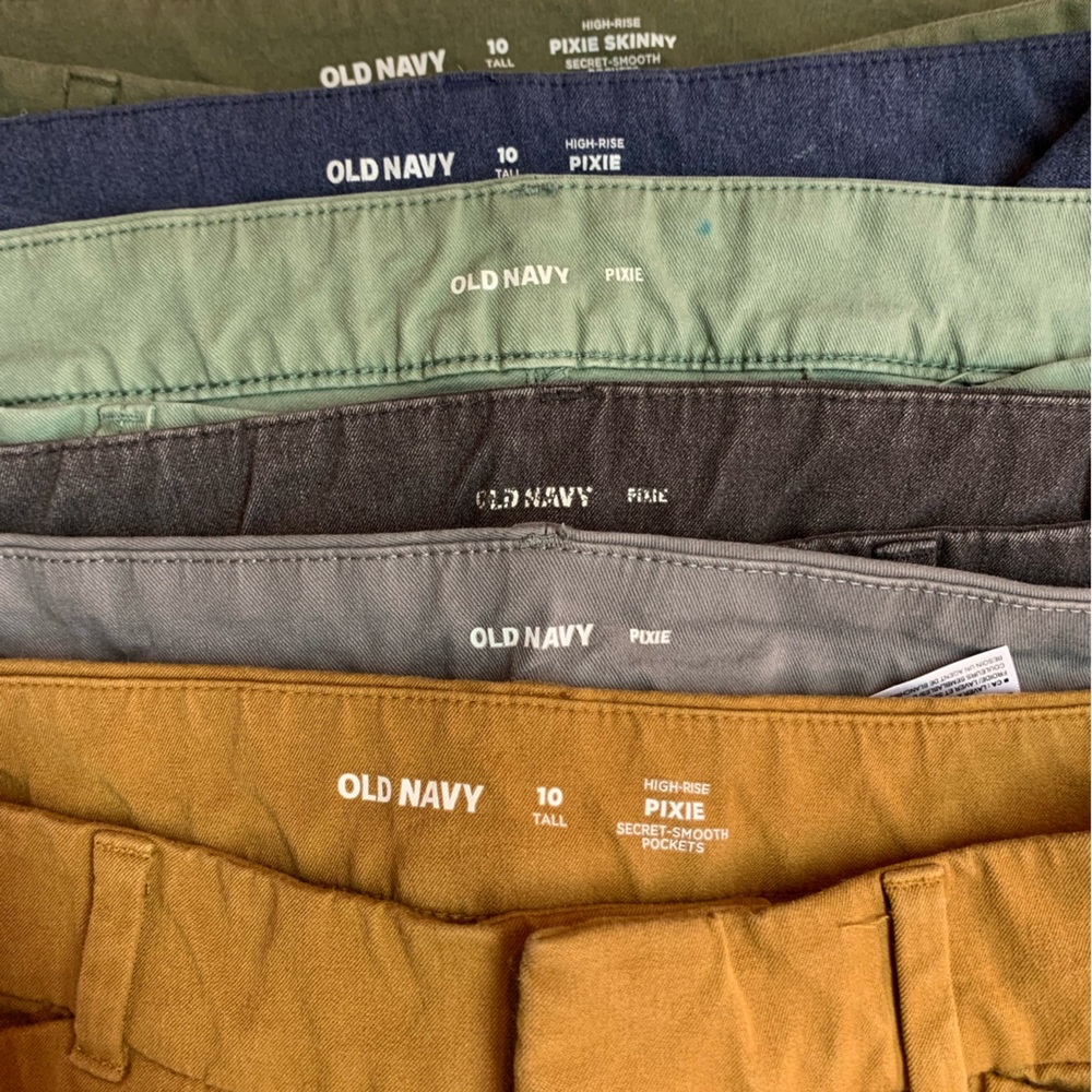 7 Old Navy Pixie Pants in Mustard, Olive and more! Size 10 - Picture 4 of 6